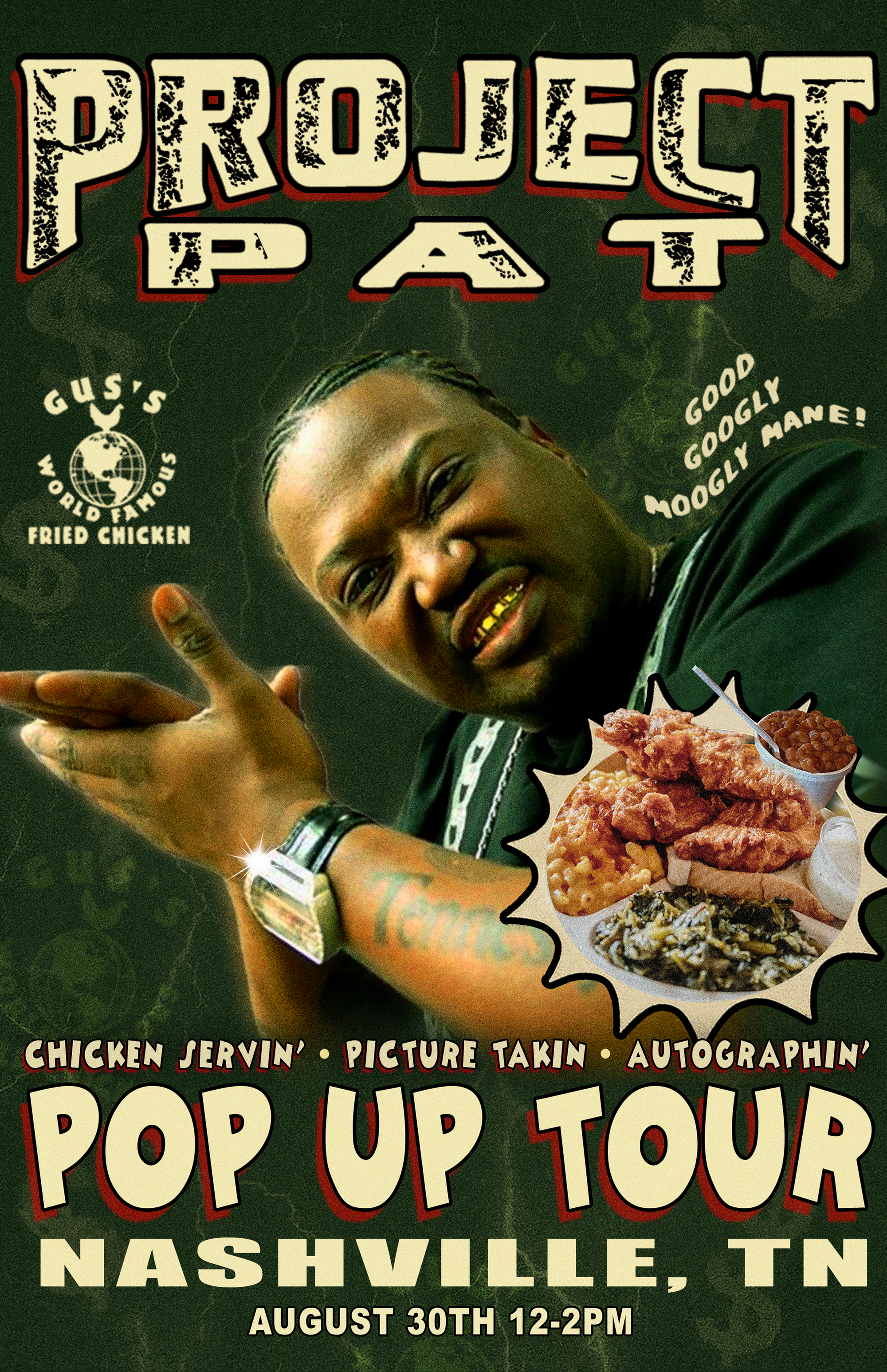 Project Pat x Gus’ Chicken – Limited Edition Signed Poster