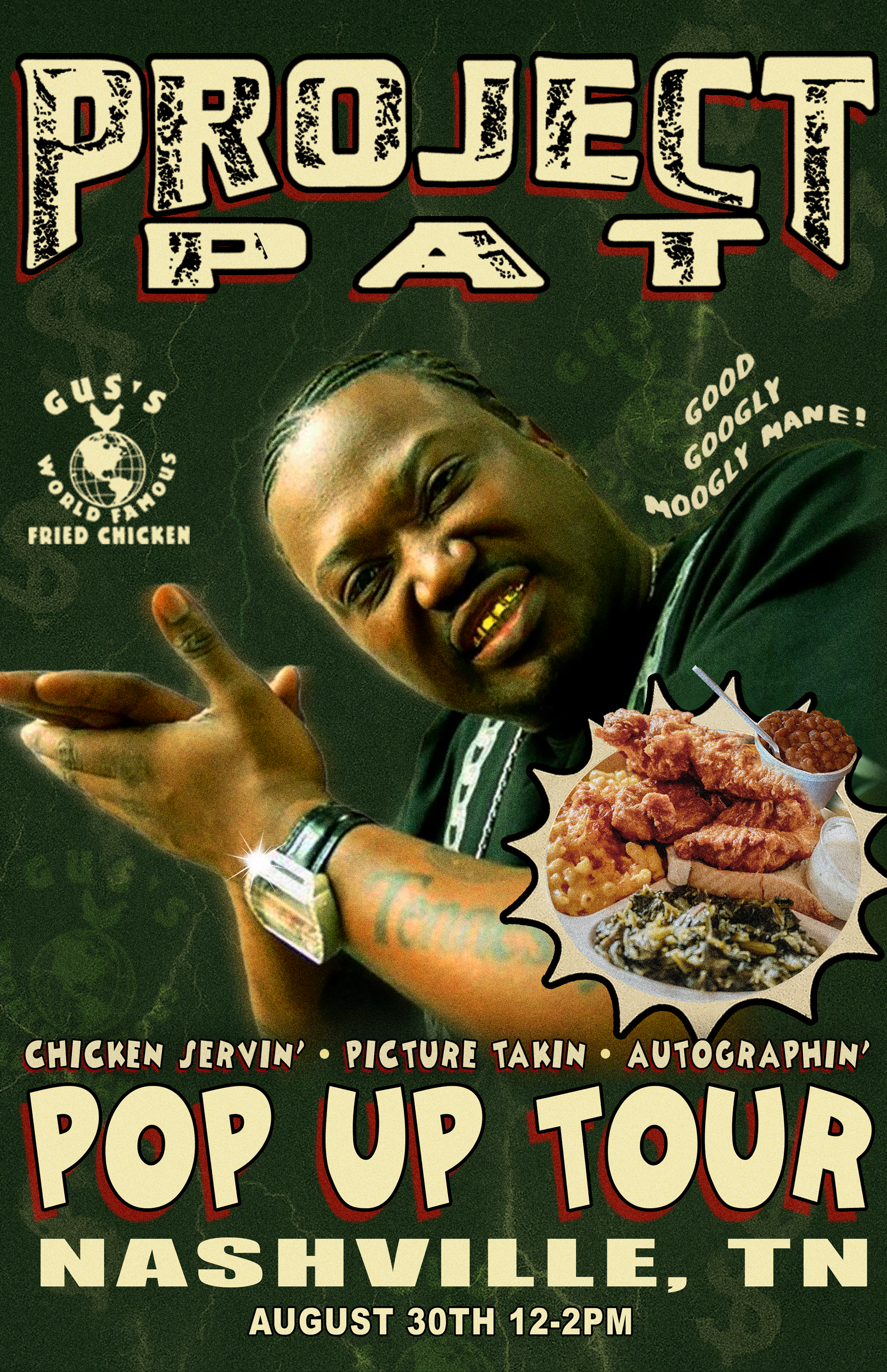 Project Pat x Gus’ Chicken – Limited Edition Signed Poster