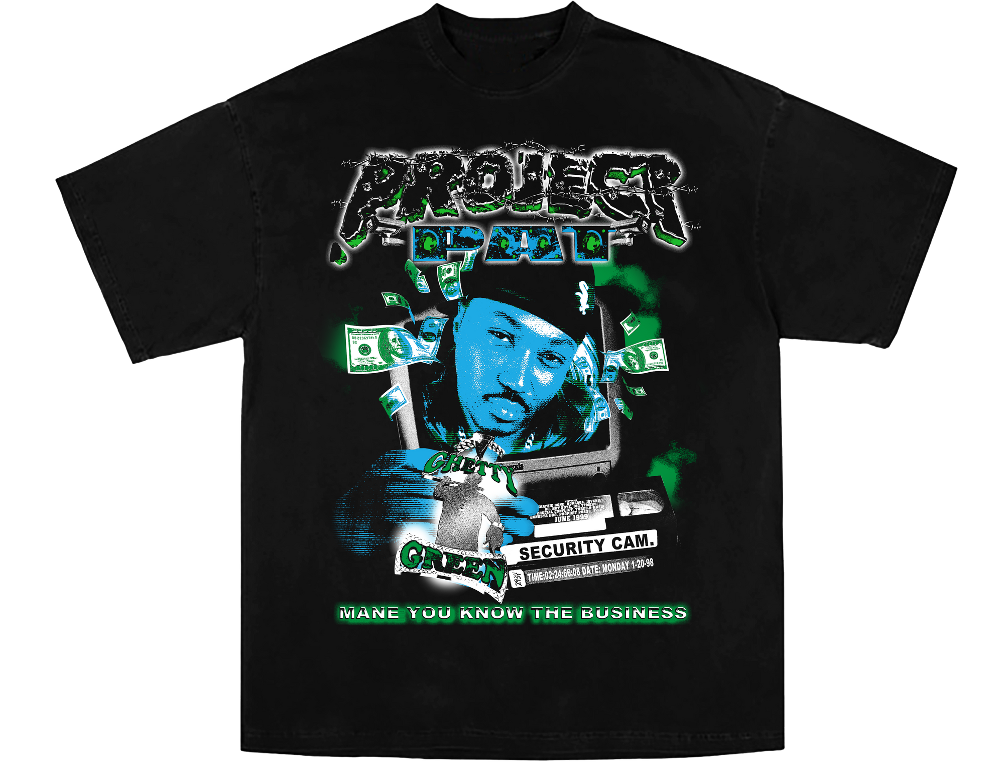 Ghetty Green Vintage Style Tee